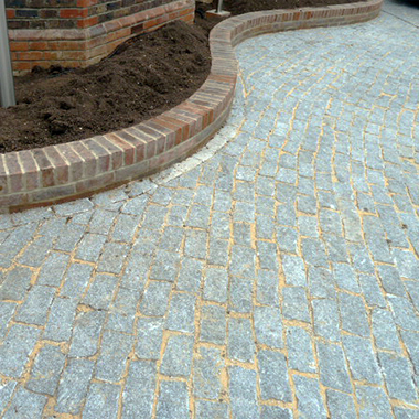 New Silver-Grey Granite Sett Driveway