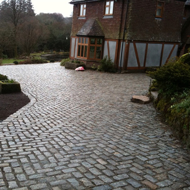 Reclaimed Granite Sett Driveway